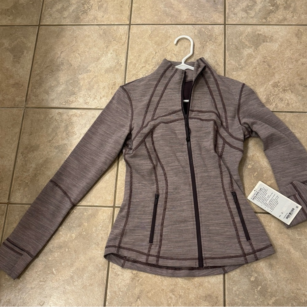 Lululemon define jacket NWT purple stripe pattern